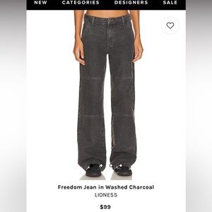 Lioness low waisted black jeans